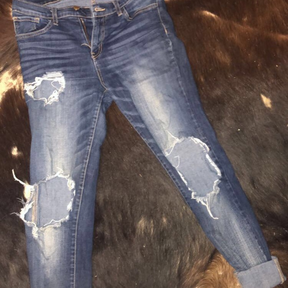 Distressed jeans